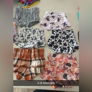 Plaid and Floral Kids Bloomers Set